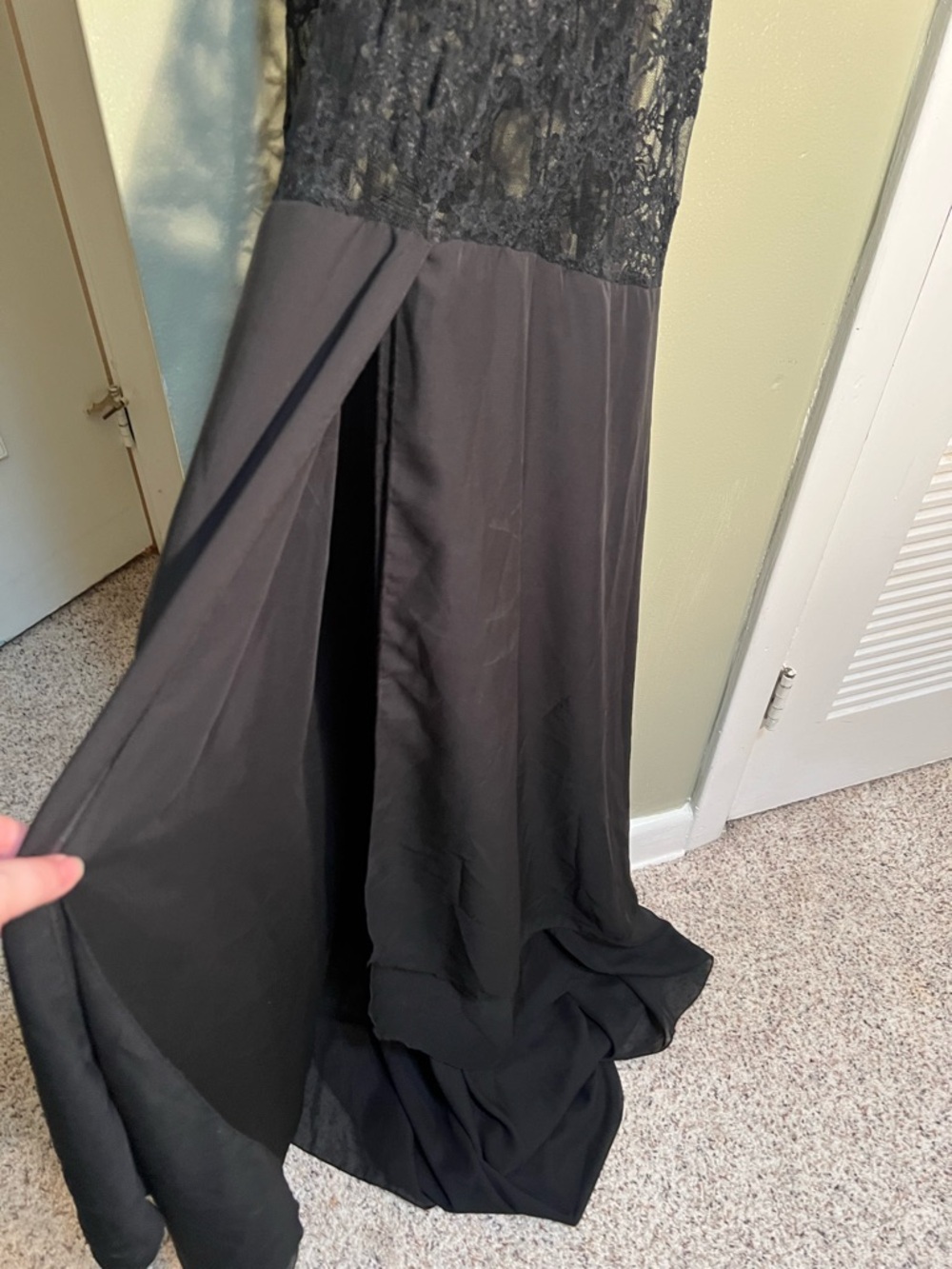 BellyBabyWear by Ana Brandt Strapless Maternity Gown Black Lace - Picture 6 of 11